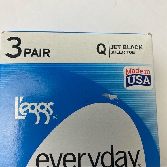 Leggs Sheer Black Control Top Pantyhose Large 3 - Picture 2 of 5